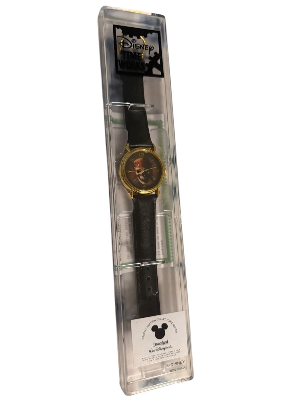 Disney Gold Case Wristwatch with Black Strap